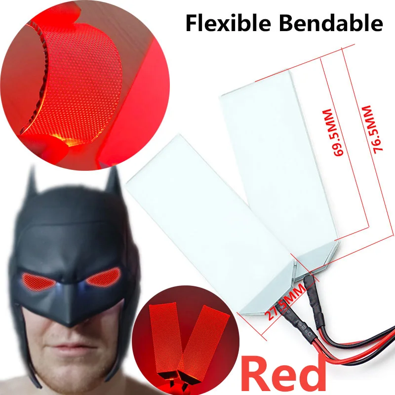 Can Cropped Bendable Red Flexible Glow Eyes Kits Halloween Helmet Mask Eye Light Cos Accessories Remote Control Touch Switch New