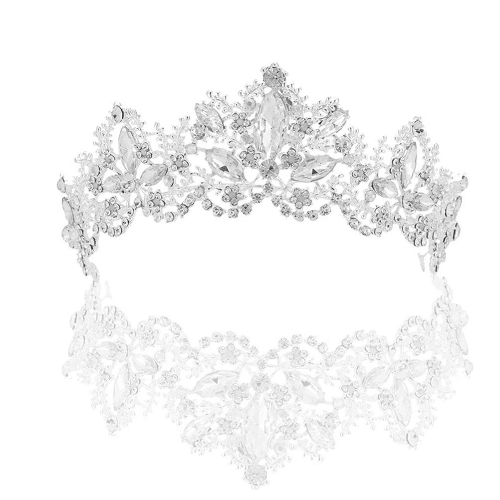

Baroque Rhinestone Tiara Crowns For Women Wedding Bridal Hair Accessories Crown Headpiece Decorations For