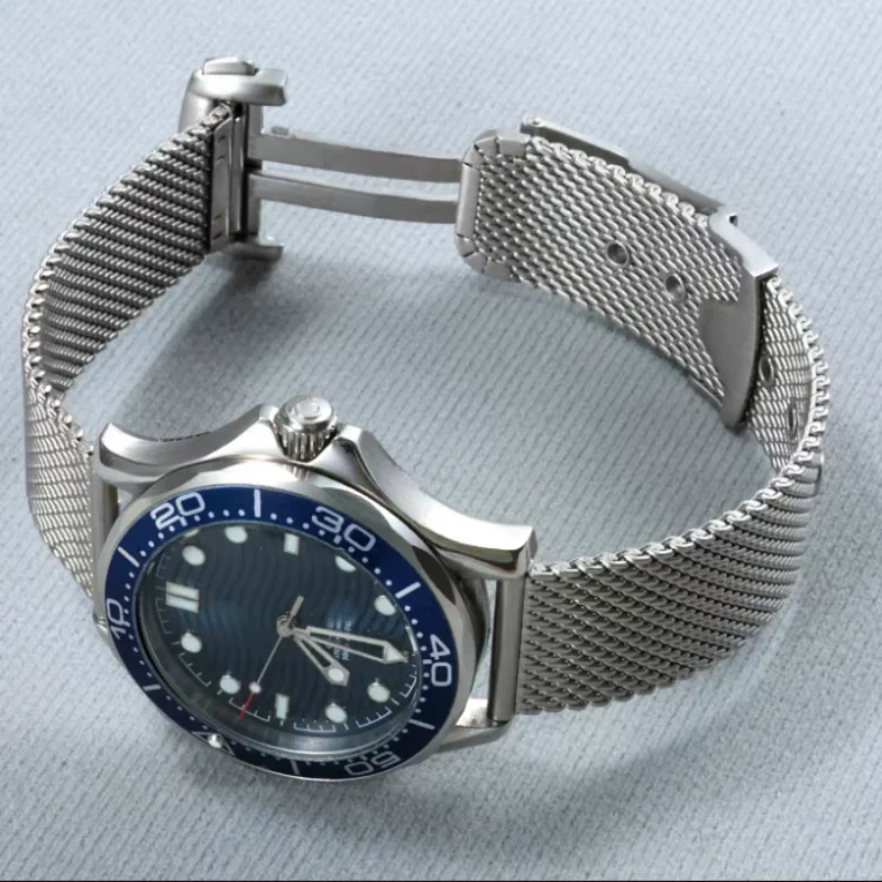 العالمي 20 مللي متر الإفراج السريع ميلانو الصلب حزام (استيك) ساعة حزام ل أوميغا ساماستر 300 007 لا وقت للموت Speedmaster AT150