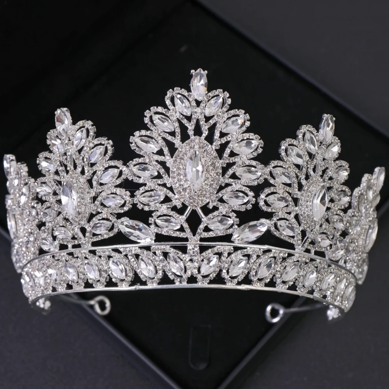 Luxury Crystal Tiaras And Crowns Rhinestone Prom Diadem Crown For Women Bridal Wedding Hair Accessories Jewelry Crown Tiara Gift