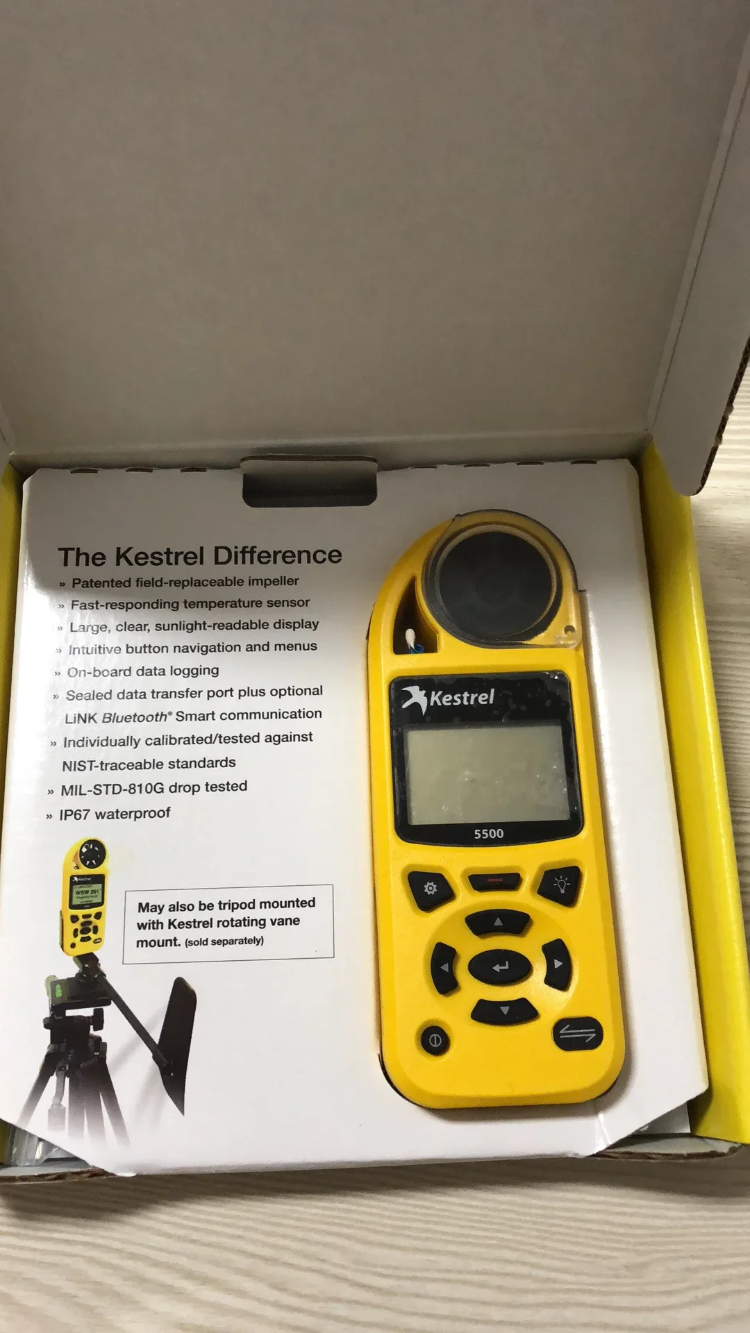 Kestrel  5500 - Weather Meter, Yellow