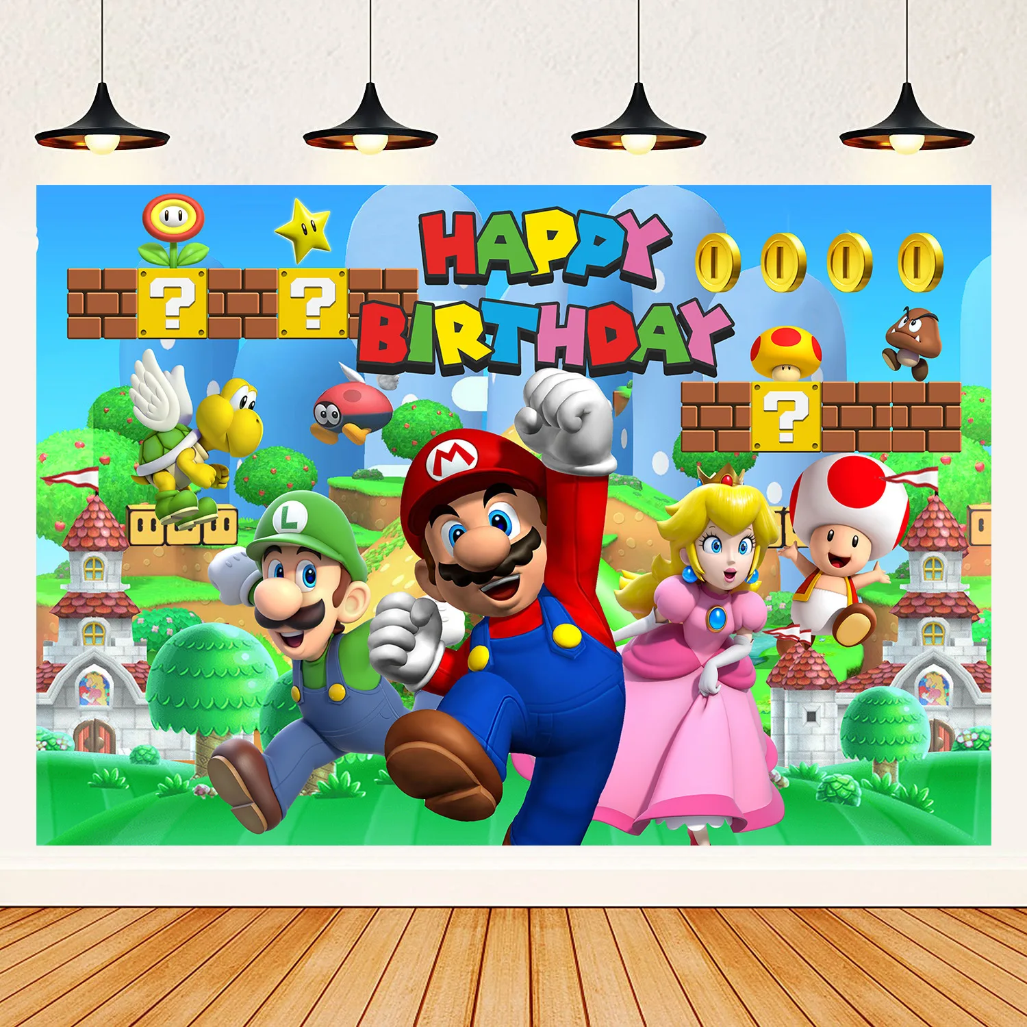 Super Marioed Bros Birthday Party Decorations Disposable Tableware Napkin Tablecloth Foil Balloons Sticker Baby Shower Supplies