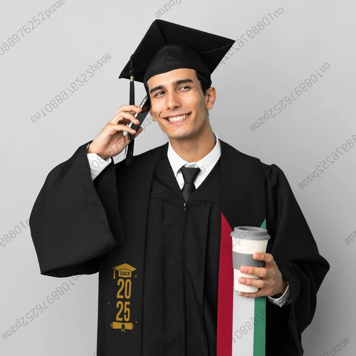 جديد فئة علم الكويت 2025 183*13 سنتيمتر سرق وشاح التخرج للطلاب الدوليين فخور #3