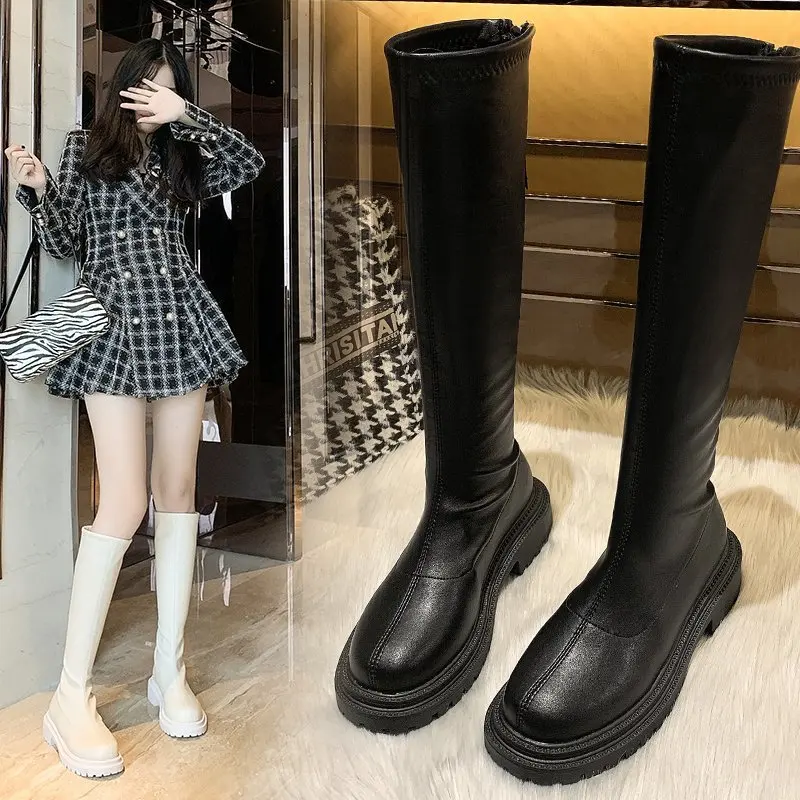 Women\'s Rubber Boots Boots-women Shoes Woman Winter Shoes Low Heels booties Round Toe Rain  Mid Calf Autumn