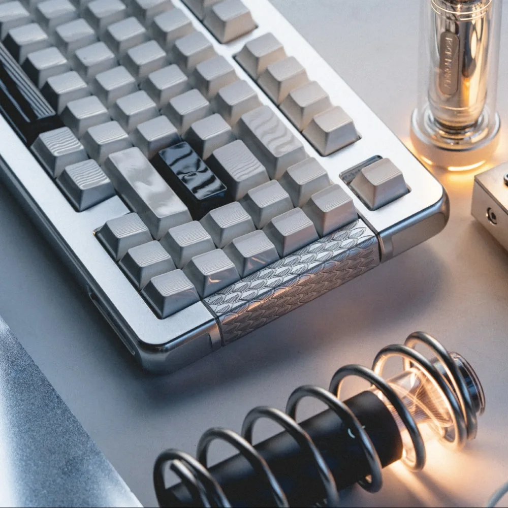

White High-Gloss Theme Keycap Set 140key PBT Custom Blank Keyboard Cap Cherry Profile KeyCap for Mechanical Keyboard Accessories