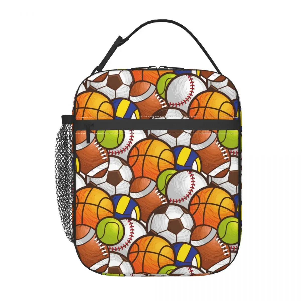Sport Baseketball Merch Insulated Lunch Bag for School Baseball Ball Food Container Portable Cooler Thermal Lunch Boxes