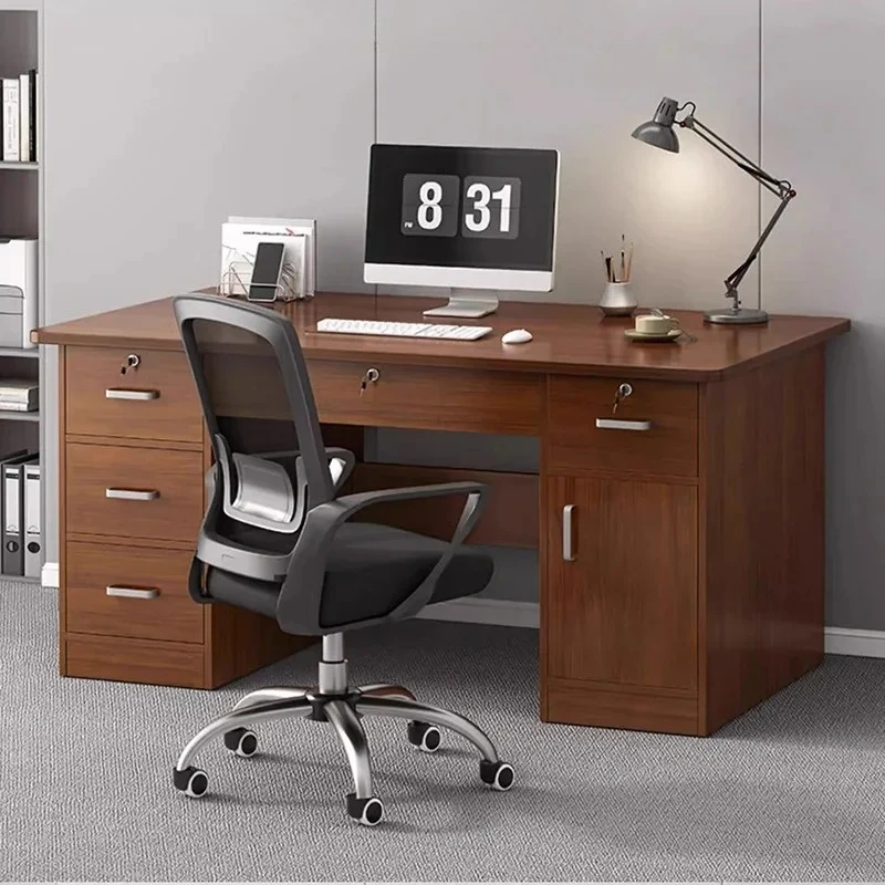 Modern Study Office Desk Wooden Crafts Computer Long Gadgets Reception Office Desk Aesthetic European Ufficio Lounge Furniture