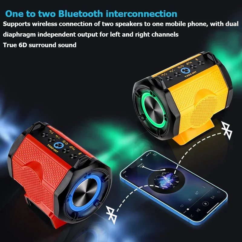 Portable Bluetooth Speaker For Bosch 18V Lithium Battery Player Loudspeaker Amplifier With USB Type-C port charge for Camping