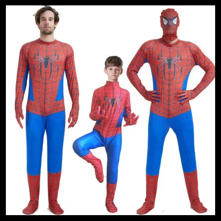 

Adult Spiderman Tight Suit Battle Costume Wall Climbing Performance Suit Dance Stage Costume T Top Skirt