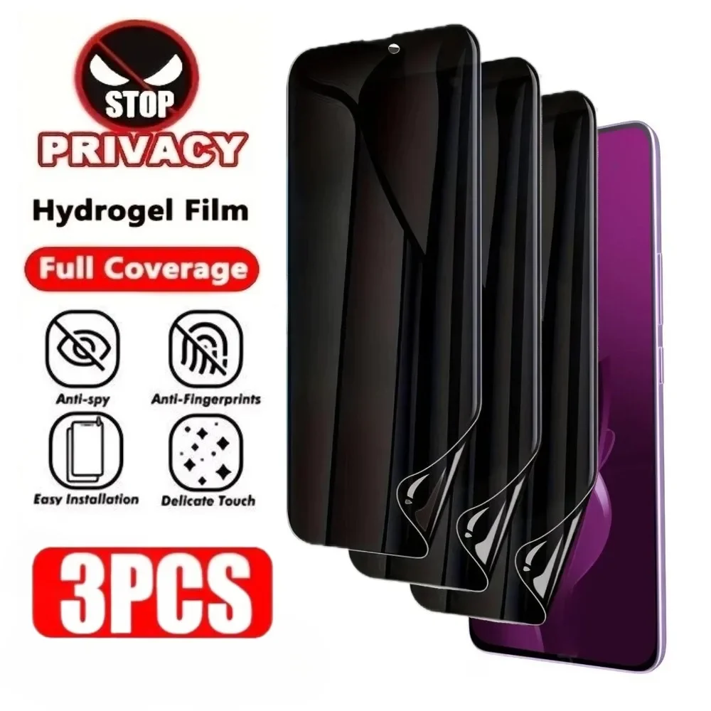 

3Pcs Anti Spy Hydrogel Film for Xiaomi Poco F7 Ultra F6 F5 Pro F4 Screen Protector for Poco X7 X6 X4 X5 Pro Full Coverage Film
