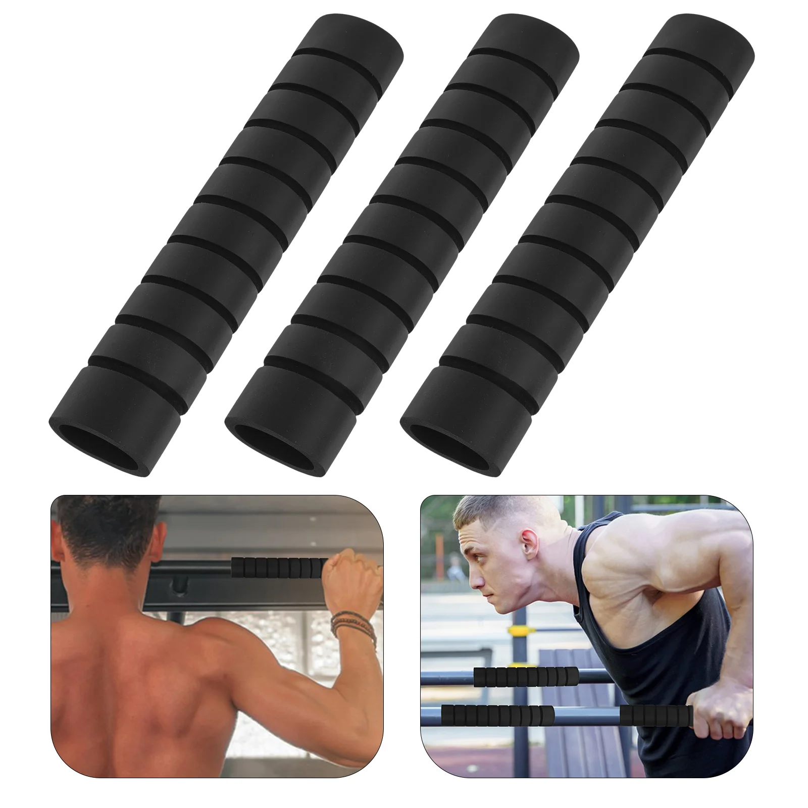 3 Pcs Horizontal Bar Accessories Portable Palm Pad Barbell Protective Pull-up Cover Dumbells Grip Sleeve Dumbbel Non-slip