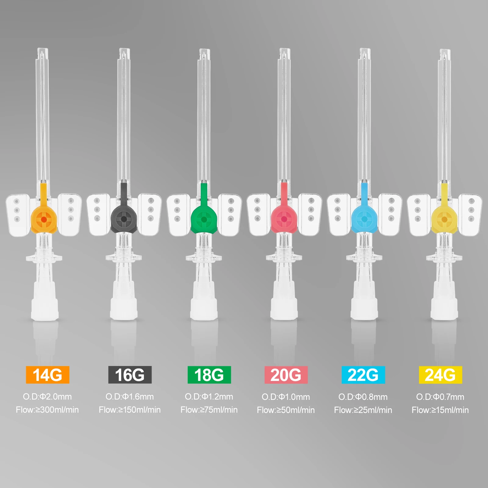 10-100pcs IV Cannula with  Wings and Injection IV Catheters22G 24G 26G  Veterinary Equipment