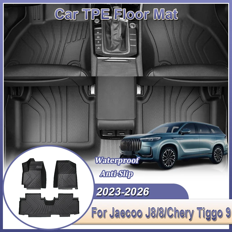 Accessori per Jaecoo J8 8 Chery Tiggo 9 2023 2024 2025 2026 Tappetini per Bagagliaio in TPE Antiscivolo Impermeabili Ecologici per Auto LHD