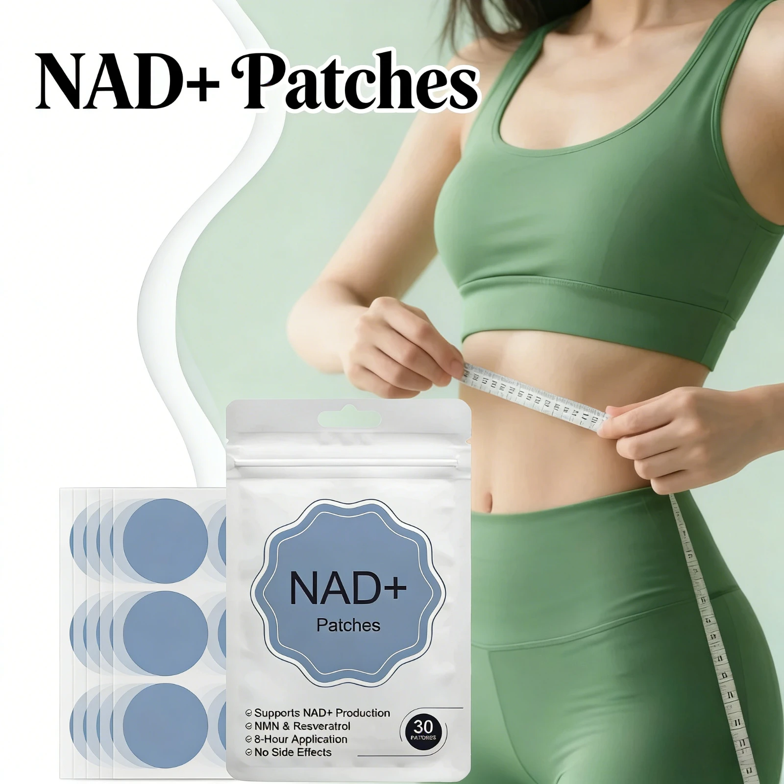 

Пластыри для ухода за телом с NAD+ – питательные, успокаивающие, нежные, дышащие, для ежедневного использования, портативные, незаменимые в путешествиях, для всех типов кожи