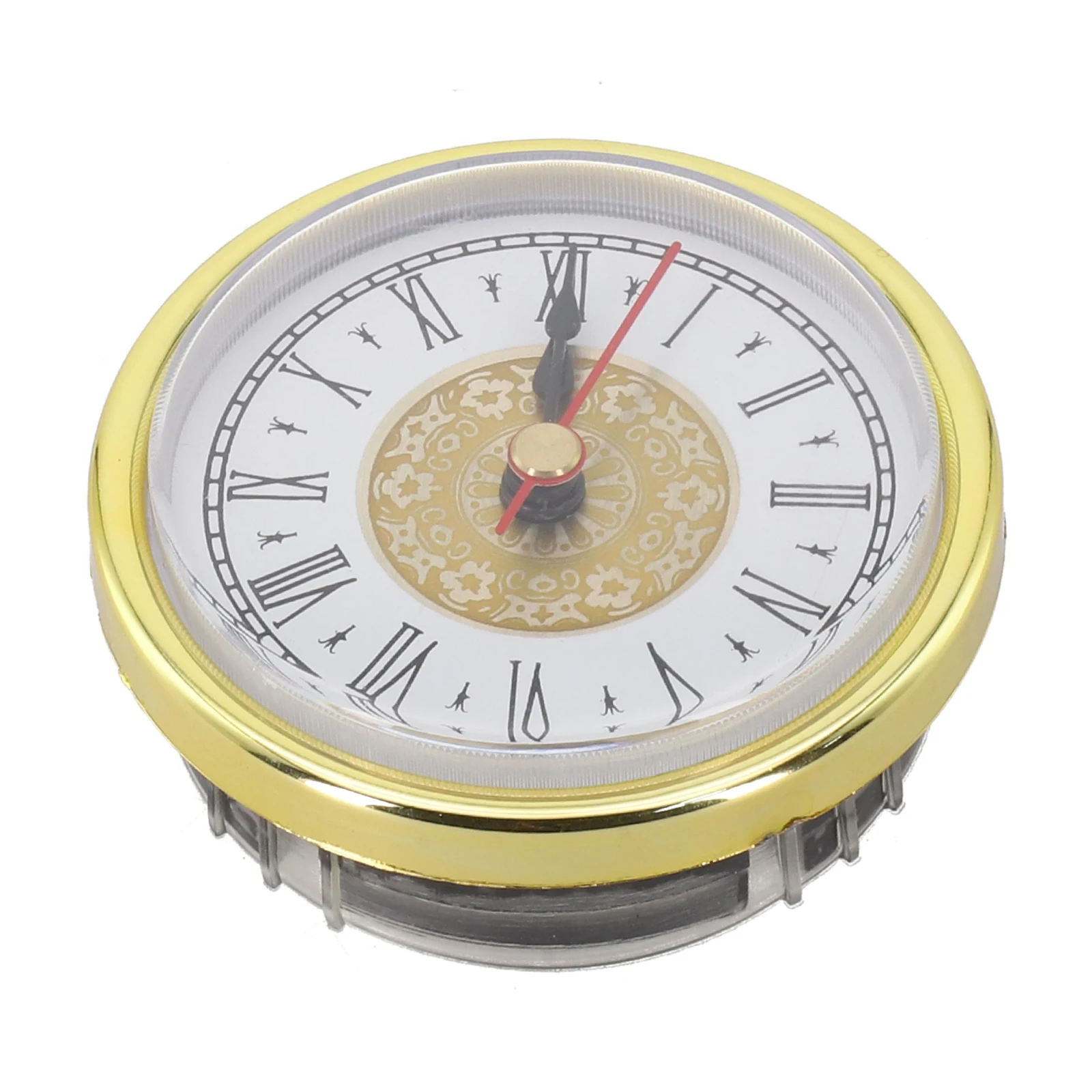 Back Cover Diameter 55mm Gold Trim Clock Clock Accessories Sleek Appearance Standalone Piece Roman And Arabic Numerals