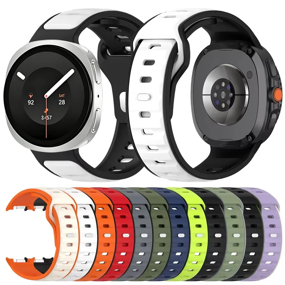 Silicone Strap For Samsung Galaxy Watch 9 8 40mm 44mm Sports Wristband Bracelet Belt Correa For Samsung Watch 8Classic Watchband