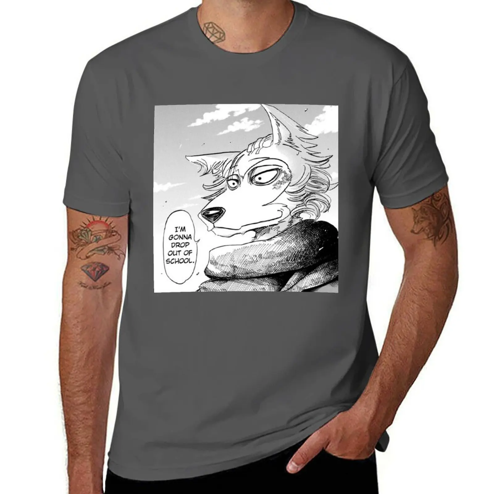 Beastars anime Legosi T-Shirt Industrial Work Tee Shirt