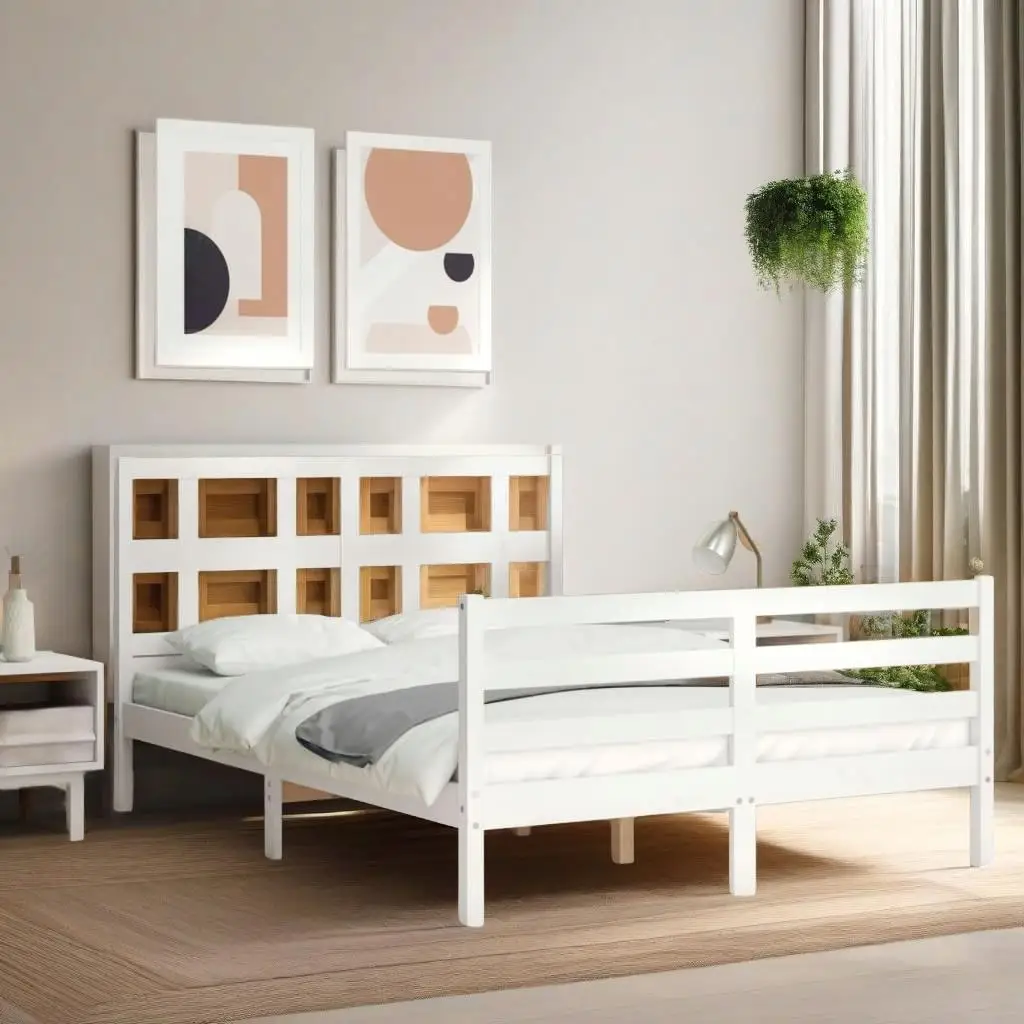 Bed Frame without Mattress 120x200 cm Solid Wood