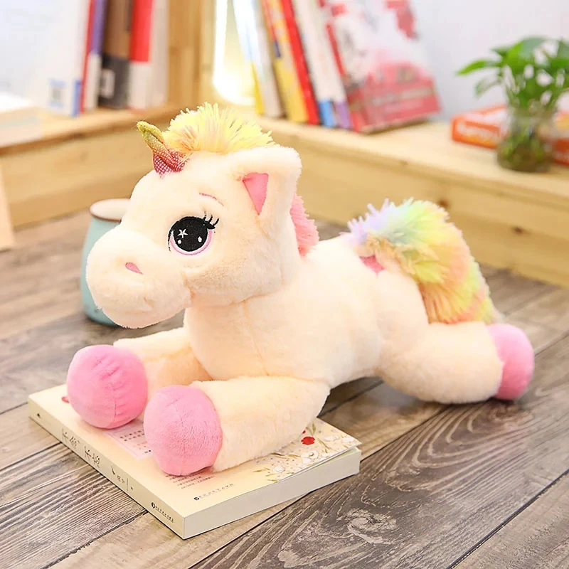 40/60/80cm Stuffed Animal Baby Dolls Kawaii Cartoon Rainbow Unicorn Plush toys Kids Present Toys Children Baby Birthday Gift