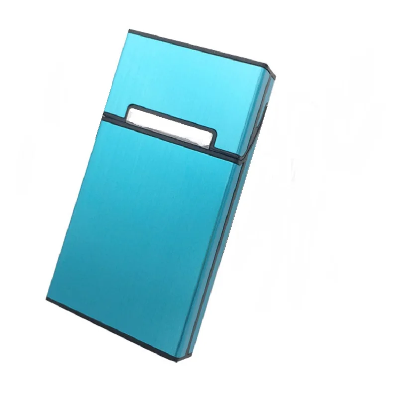 Smoking Accessories Lady Aluminum Slim Cigarette Box Cigar Case Aluminium Alloy Pocket Box Storage Container Gift Box 6 Colors