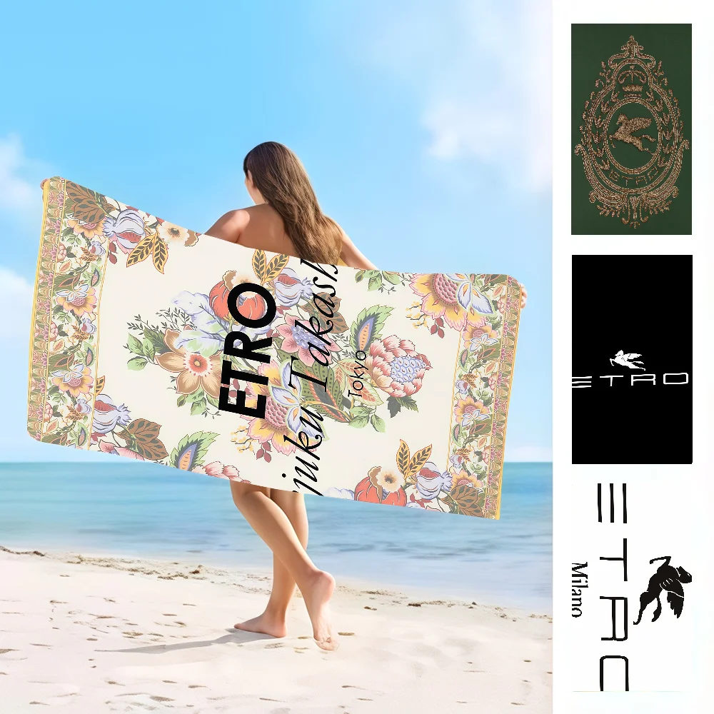 

Fashion print E-ERTO Towel Absorbent microfiber beach towel，quick drying, for swimming, camping, yoga and outdoor beach