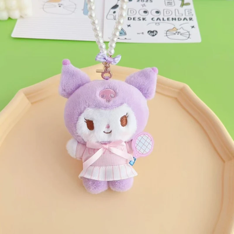 Breloczek pluszowy Sanrio Hello Kitty, uroczy breloczek z kreskówkami Kuromi, Cinnamoroll, My Melody, pluszaki anime dla dzieci i dziewczynek, prezenty świąteczne