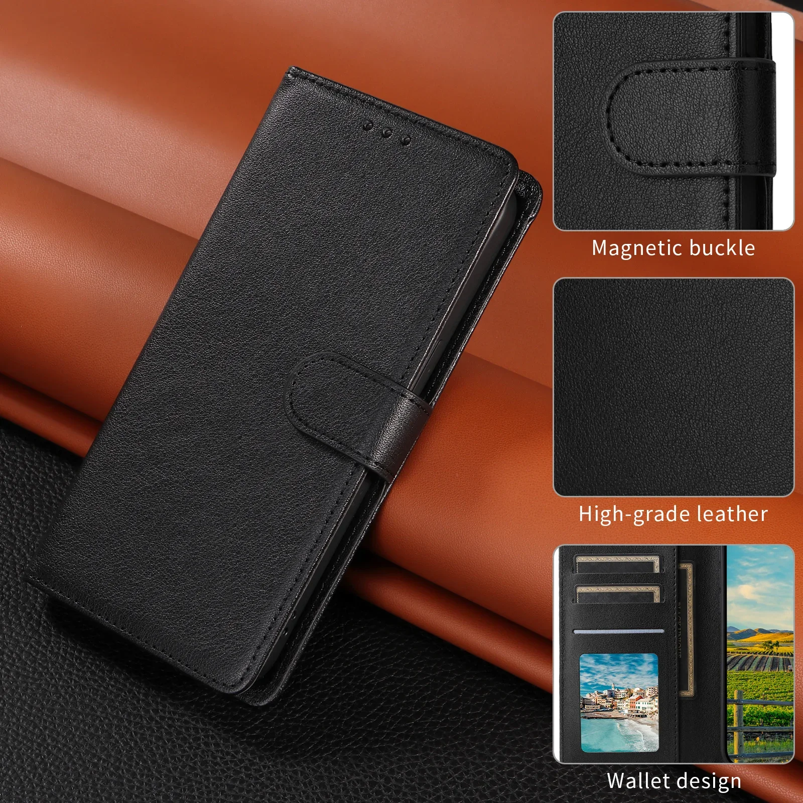 Fall für Samsung Galaxy S23 S24 S25 Ultra Plus Rand A06 A16 A26 A36 A56 A05S A15 A25 A35 A55 5G Coque Flip Leder Brieftasche Funda