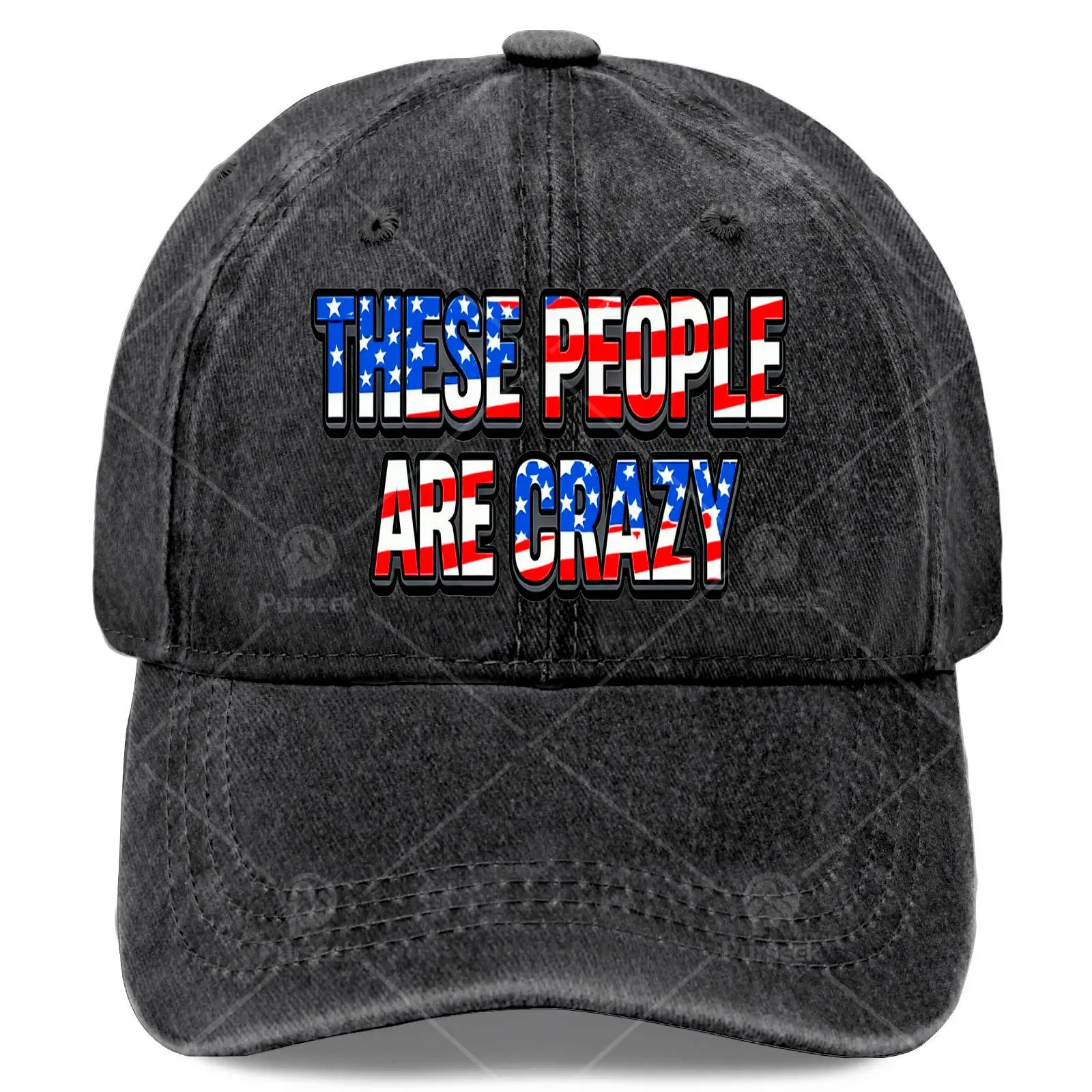 This Is a Low-Profile, Unisex Baseball Hat with a Washed Look, Perfect for Those Who Are Passionately Patriotic