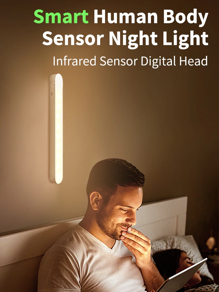 

LED Cabinet Light 3 Color Memory Dimmable Night Light Magnetic Suction Lamp Emergency Lamp for Bedside Bathroom