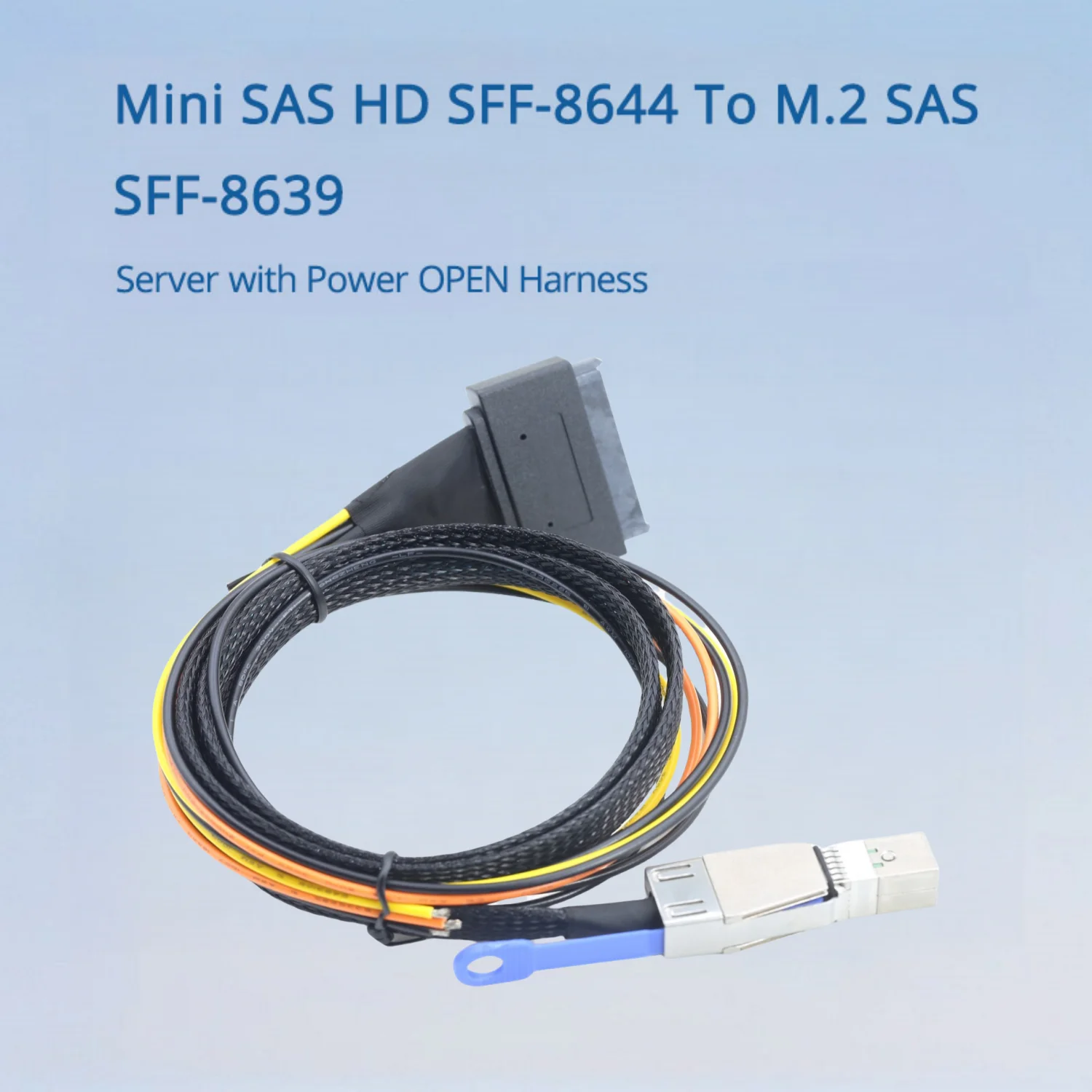

Mini SAS HD SFF-8644 To M.2 SAS SFF-8639 Server with Power OPEN Harness Length 0.5M