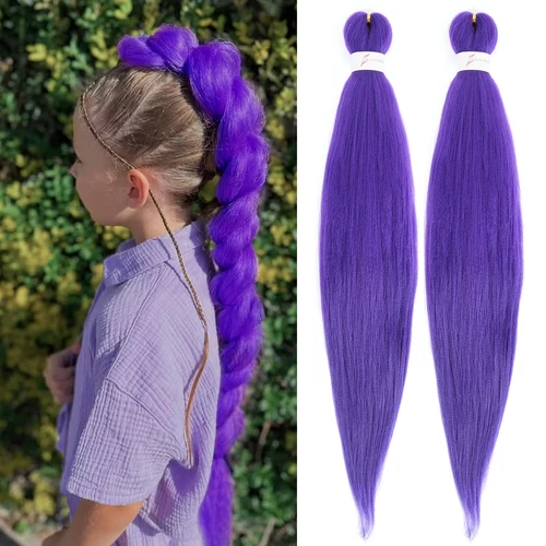 Trenzas EZ de 26 pulgadas, cabello de ganchillo, cabello trenzado preestirado, extensiones de cabello trenzado Kanekalon Twist para mujeres, cabello al por mayor