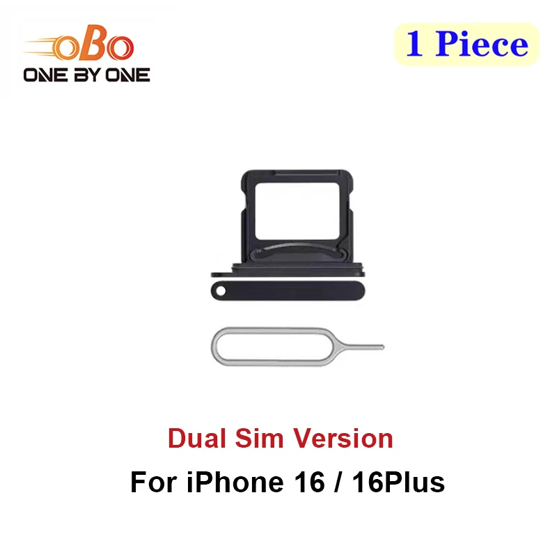 Dual SIM Card Tray Holder Slot Replacement for iPhone 16 and 16 Plus Dual Sim Version Card Tray Holder Black Green Blue (1PC)