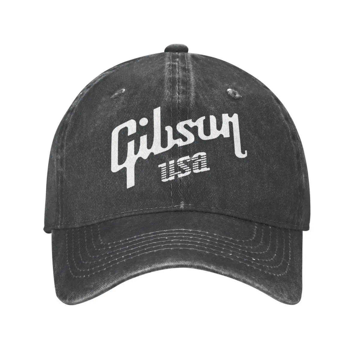 Gibson Music 1894 Unisex Style Baseball Caps Distressed Washed Hats Cap Vintage Outdoor Workouts Adjustable Snapback Cap