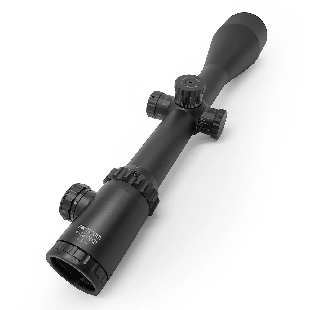 Rifle Scope Optical 4-50x75 ED Hunting Sight Tactical FFP Mil Spyglass Accessories for Adults