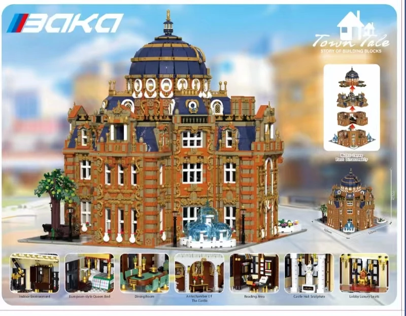 Royal Planetarium Building Blocks Street View Architecture Collection 10230Pcs Model House Bricks Construction Kit for Adults