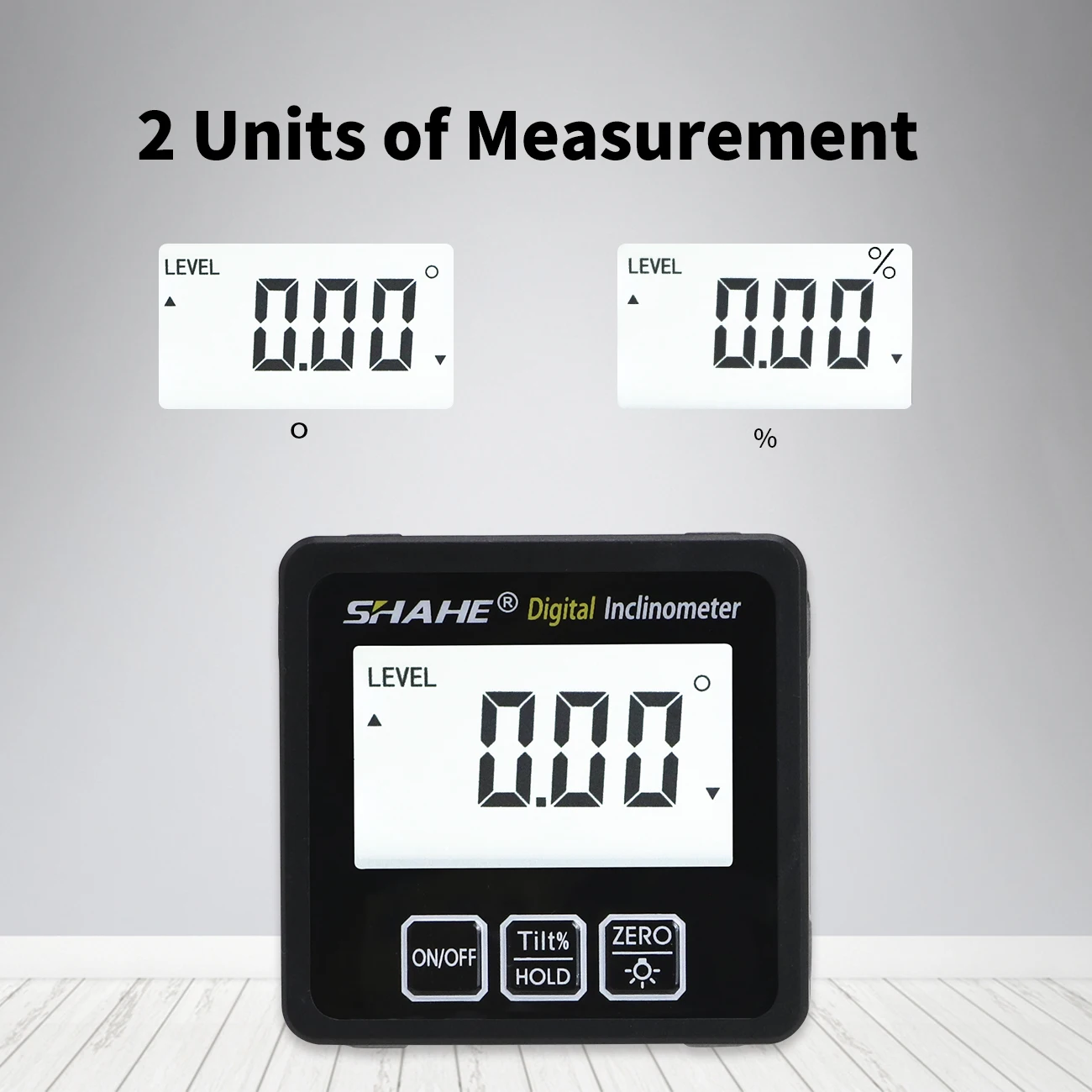 SHAHE Magnetic Digital Inclinometer Level Box Aluminum Alloy Angle Meter Finder