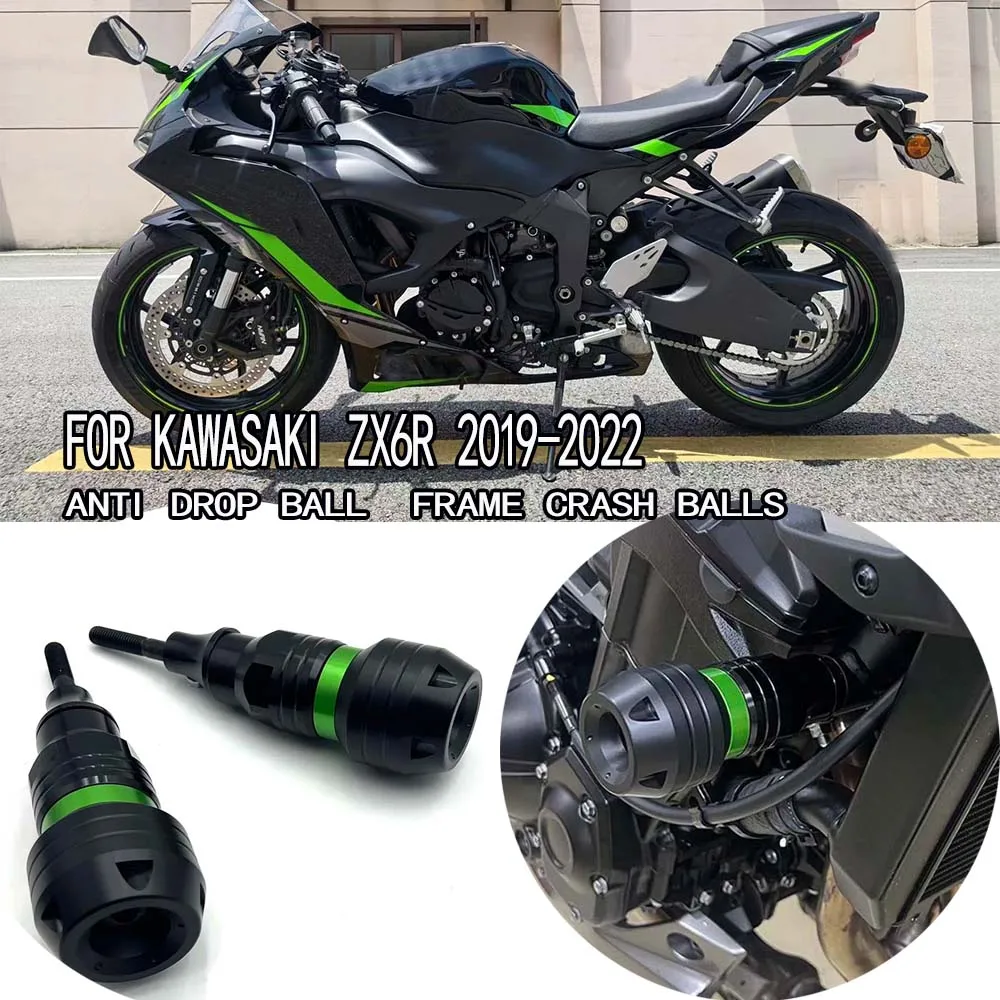 For Kawasaki ZX6R 2019-2022 Anti-drop Ball Modification - Motorcycle Accessories Engine Crash Aluminum Crash Balls Crash