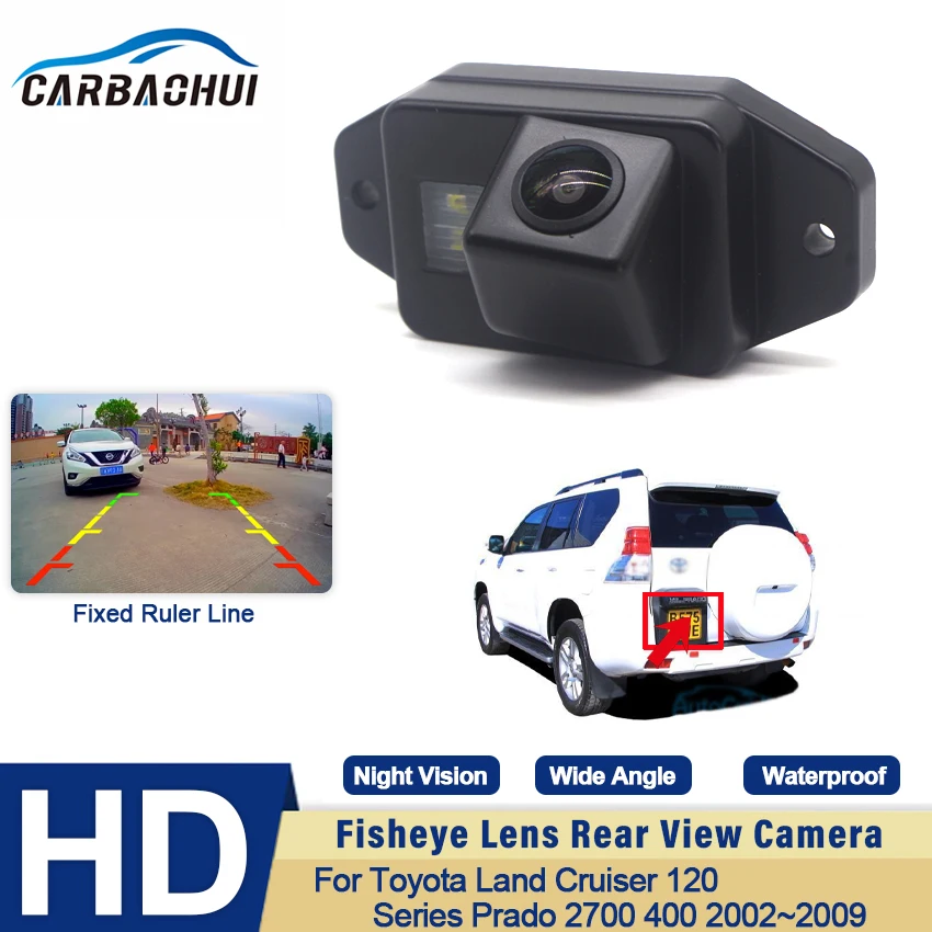 

Car Full HD Fixed Ruler Line Rear View Camera Cars Parking Reversing Camera For Toyota Land Cruiser 120 Series Prado 2700 400