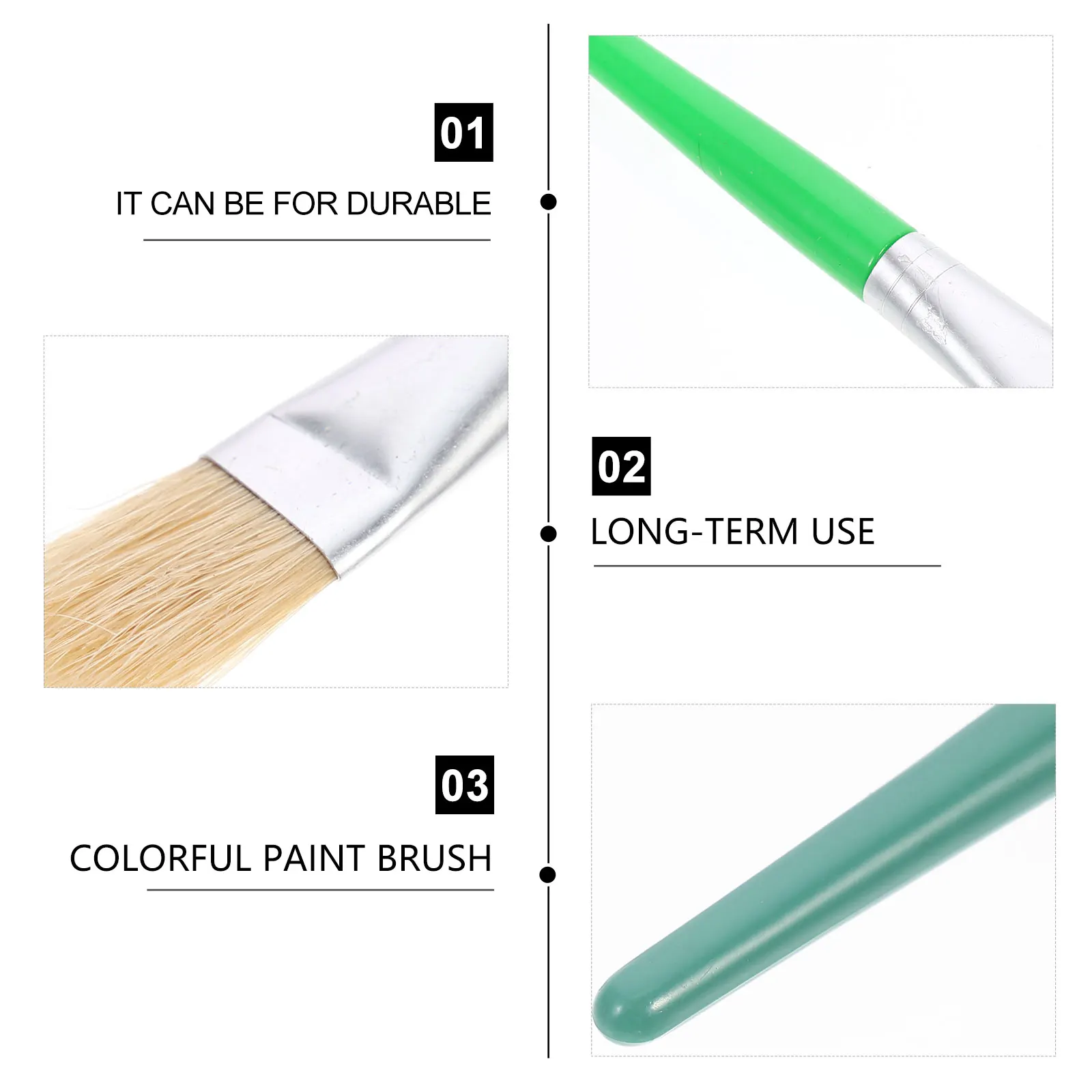 

20pcs Paint Brush Oil Tool Colored Painting Brush Paint Supplies Craft Decorative Painting Doodle