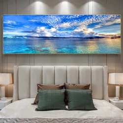 SELFLESSLY Nature Landscape Large Wall Art Picture Sea Sunset Canvas Painting For Living Room Big Size Home Decoration Decor