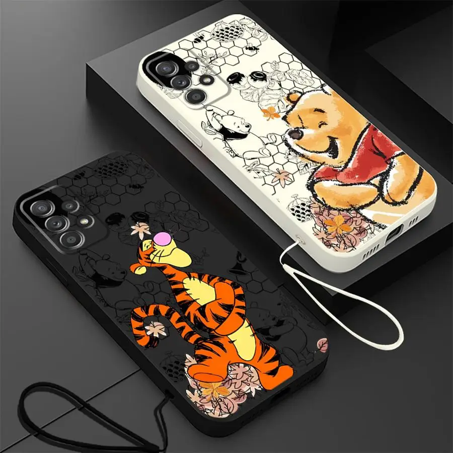 Disney Winnie The Pooh Phone Case for Samsung Galaxy A24 A34 A35 A51 A36 A26 A15 A22 A52 A16 A13 A14 A11 A12 Soft Cover
