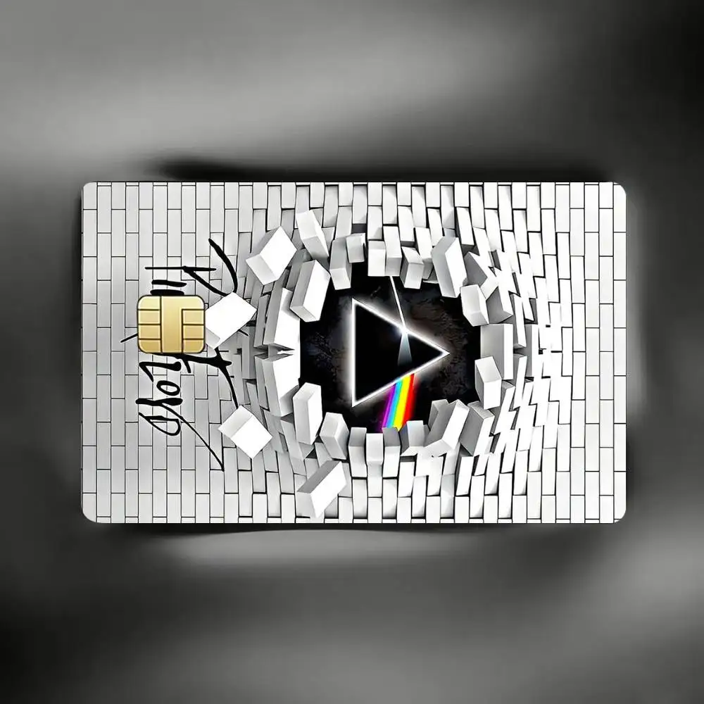 Band P-Pink Floyd  Credit Card Skin Stickers For VISA Bank Bus Metro Access Card Protective Film Cover Sticker