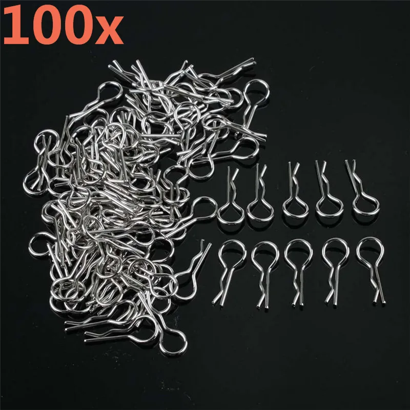 Wholesale 100Pcs/Pack Body Clips HSP Spare Parts 02053 For 1/10 1/16 1/18 Scale Models RC Car Redcat Himoto HPI Baby Toy