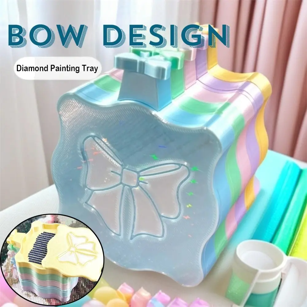

DIY ремесло алмазная живопись лоток с бантом с крышкой вышивка большой поднос для алмазной живописи бисерные пластины многофункциональные