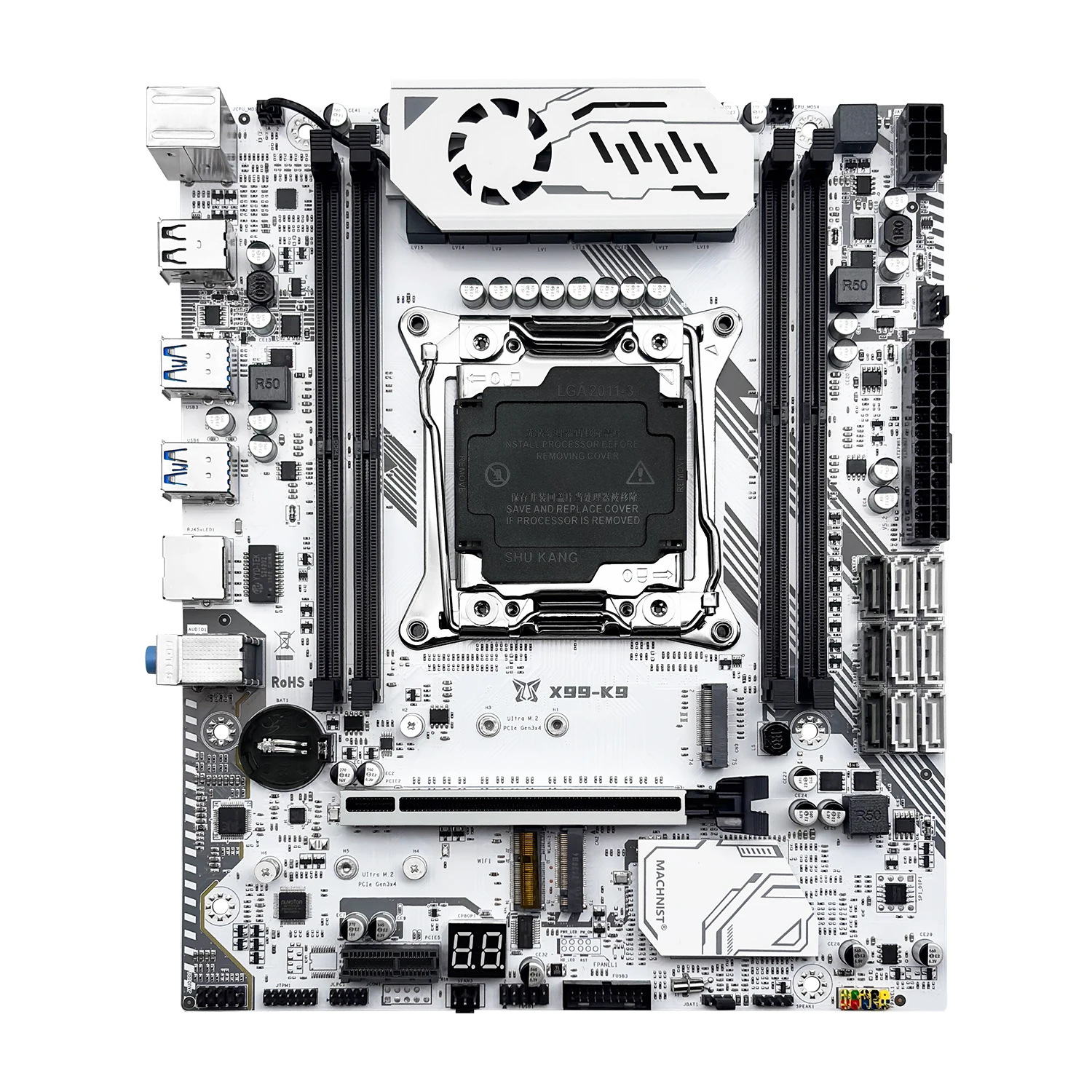 Kit Placa-Mãe MACHINIST K9 TPM X99 LGA 2011-3 com Processador Intel ...