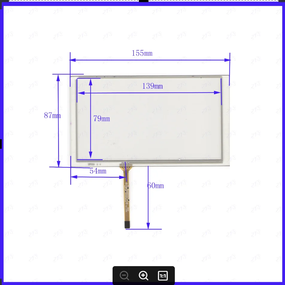 

ZhiYuSun XWT529 New 6.2 inch TOUCH Screen panels 155mm*88mm for GPS or commercial use post