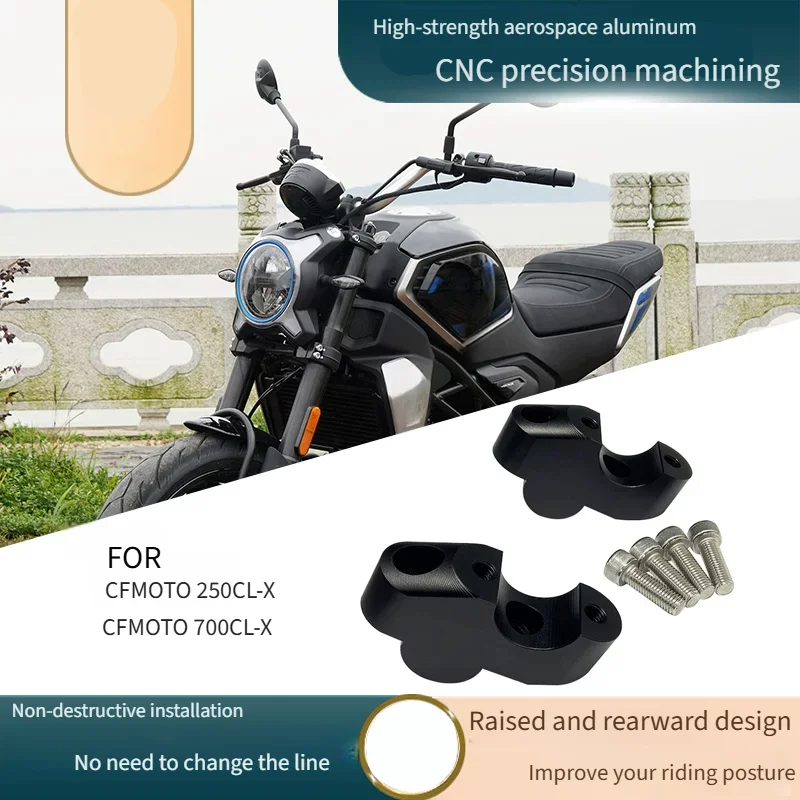 For CFMOTO 250CL-X 700CL-X Handlebar Riser Pullback Elevador Manillar Moto Accesorios Moto