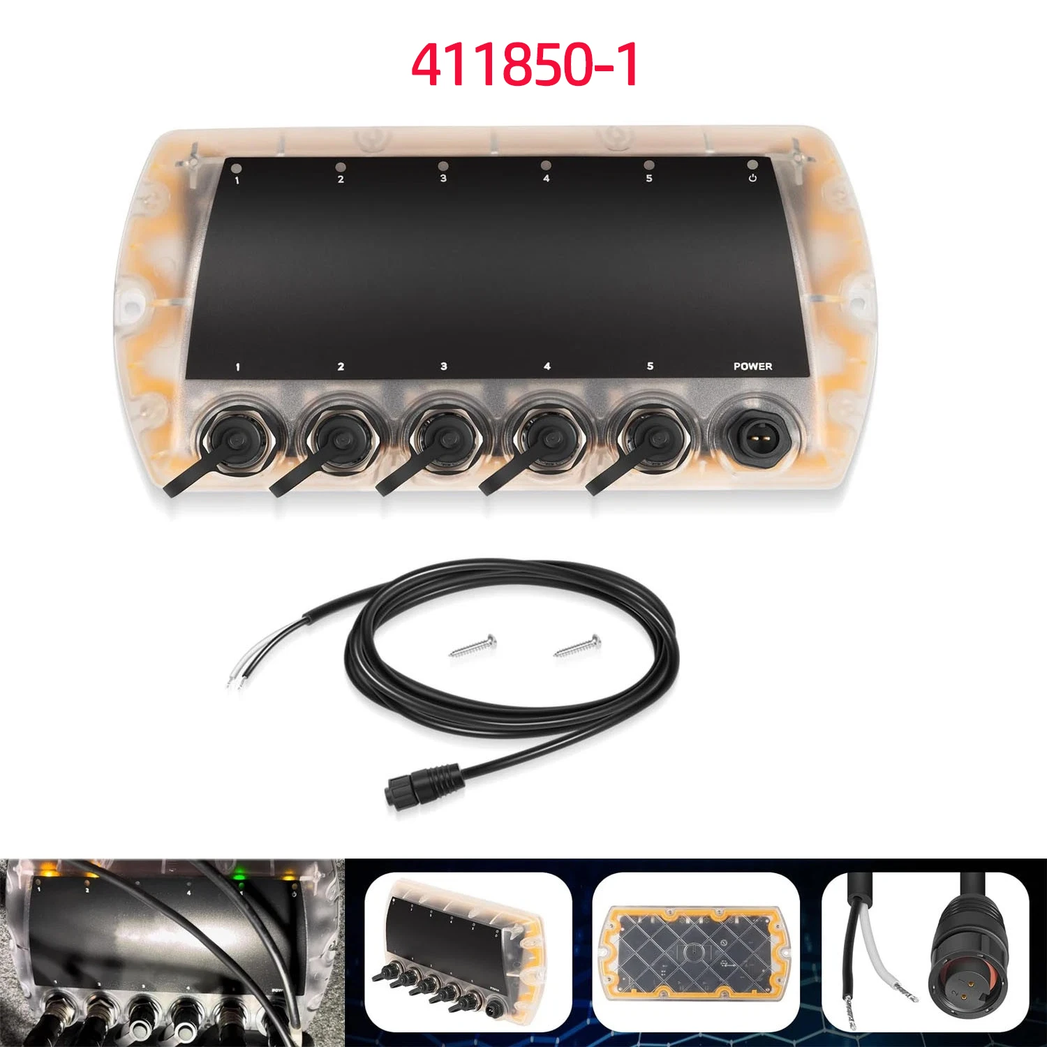 

5 Port Ethernet Switch w/LED Connection Lights #411850-1 for Humminbird AS ETH 5PGL, for Helix G4N/G3N Fish Finders