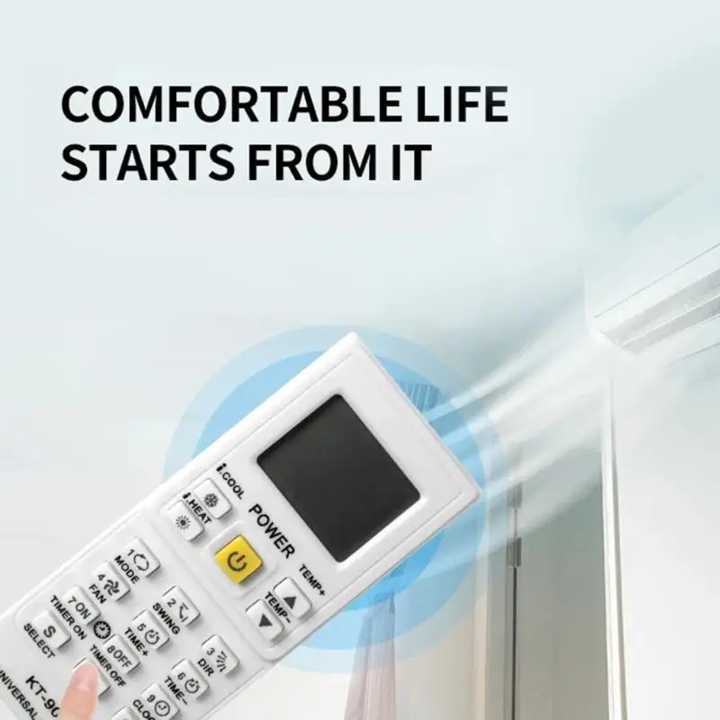 31BA KT9018E Energy Efficient Aircon Remote With Sleep Mode And Wide Compatibility For Various Air Conditioners Units Ergonomic