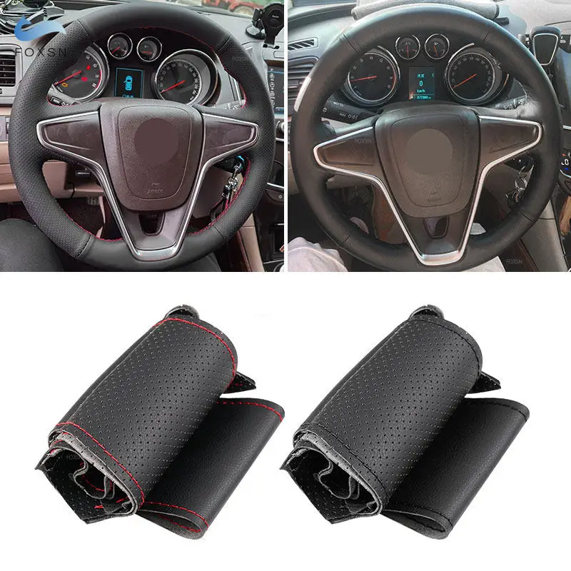 

Hand Braid Car Steering Wheel Cover For Vauxhall Opel Insignia (CT) A 2013-2017 Buick Regal GS 2014-2017 Perforated Leather Trim